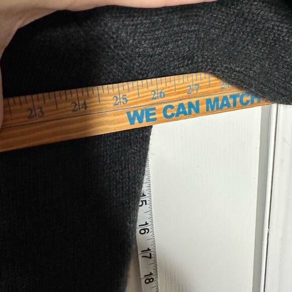 Autumn Cashmere Wool Charcoal Gray Side Slit Tunic Sweater size XL Revolve $348 - Picture 6 of 9